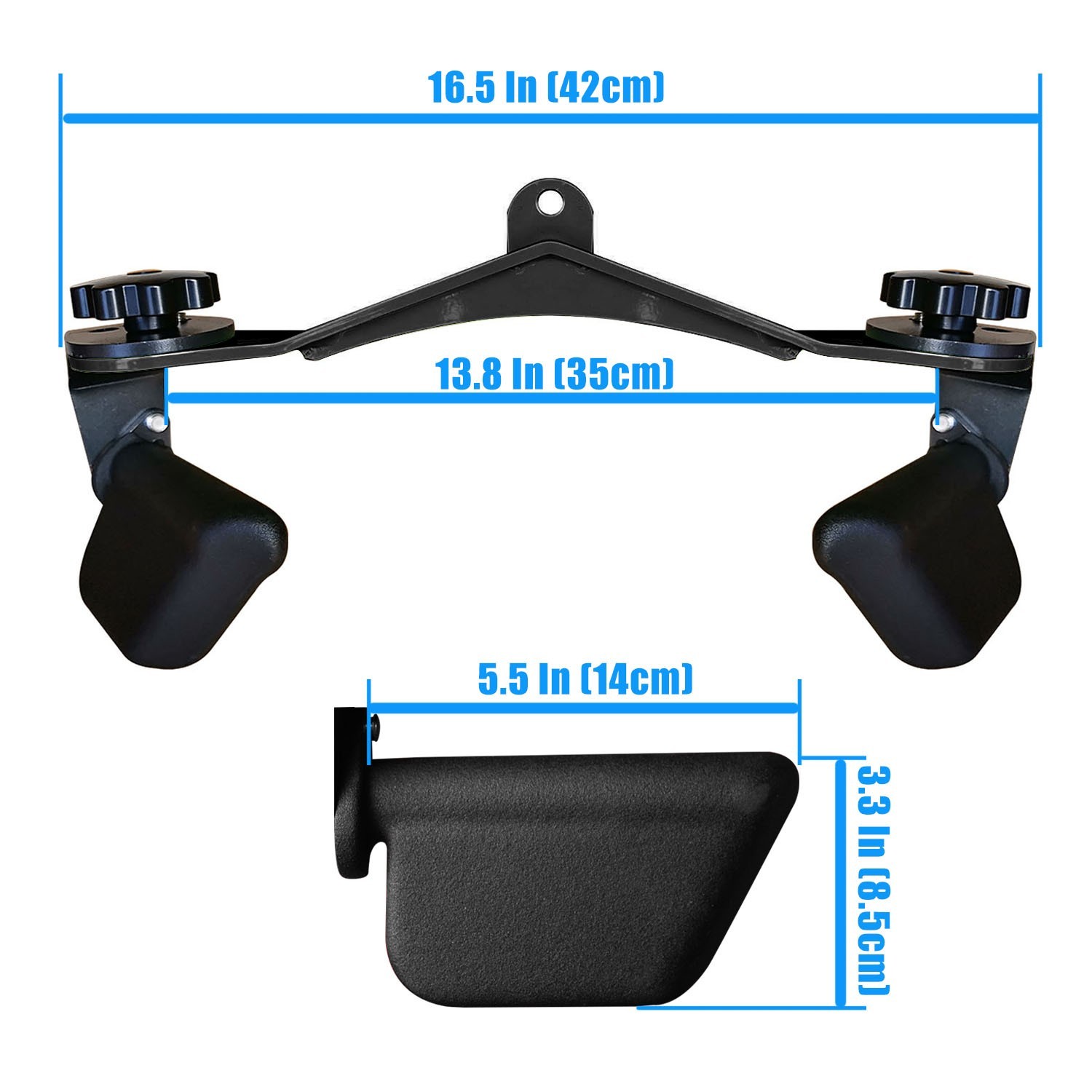 Adjustable Lat Pull Down Bar Cable Machine Attachments for Gym T-bar Row Handle