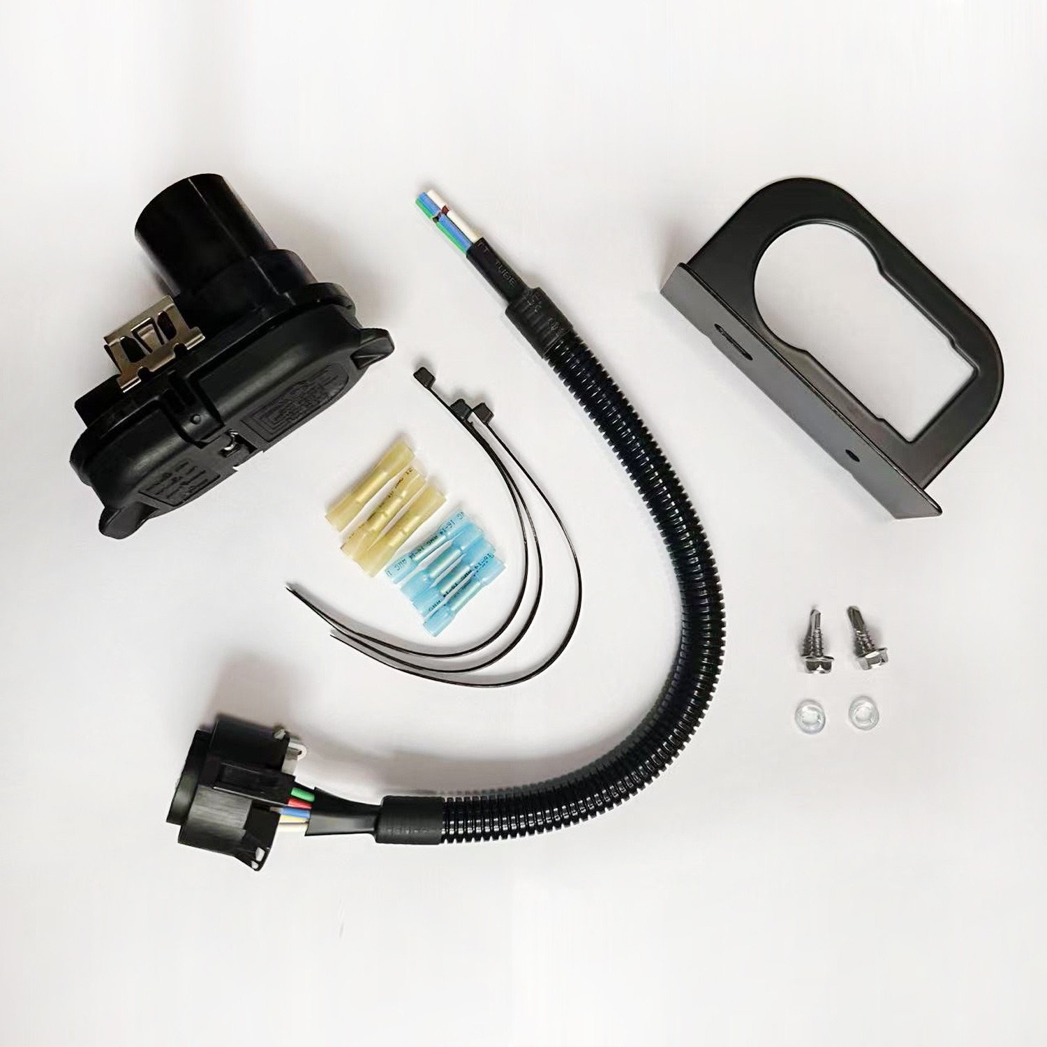 7Way Trailer Tow Hitch Wiring Plug Receptacle Connector Harness Installation Kit