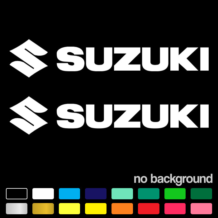 (2) Suzuki Sticker Vinyl Decal Motorcycle Helmet Tank Bike 600 750 1000 1100