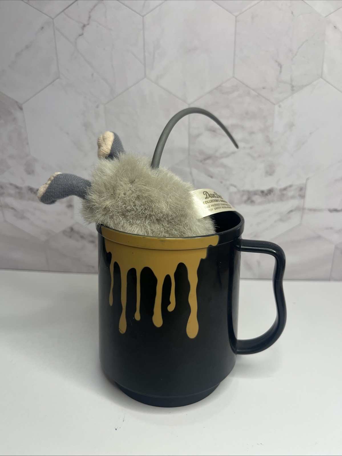 Vintage Dan Dee Animated Rat Mouse In Coffee Mug Halloween Prop