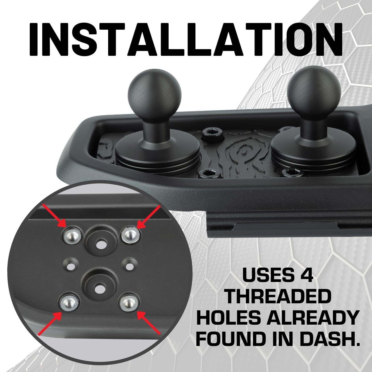Bulletpoint Metal Dash Mount Cell Phone Holder & Action Camera Bracket...