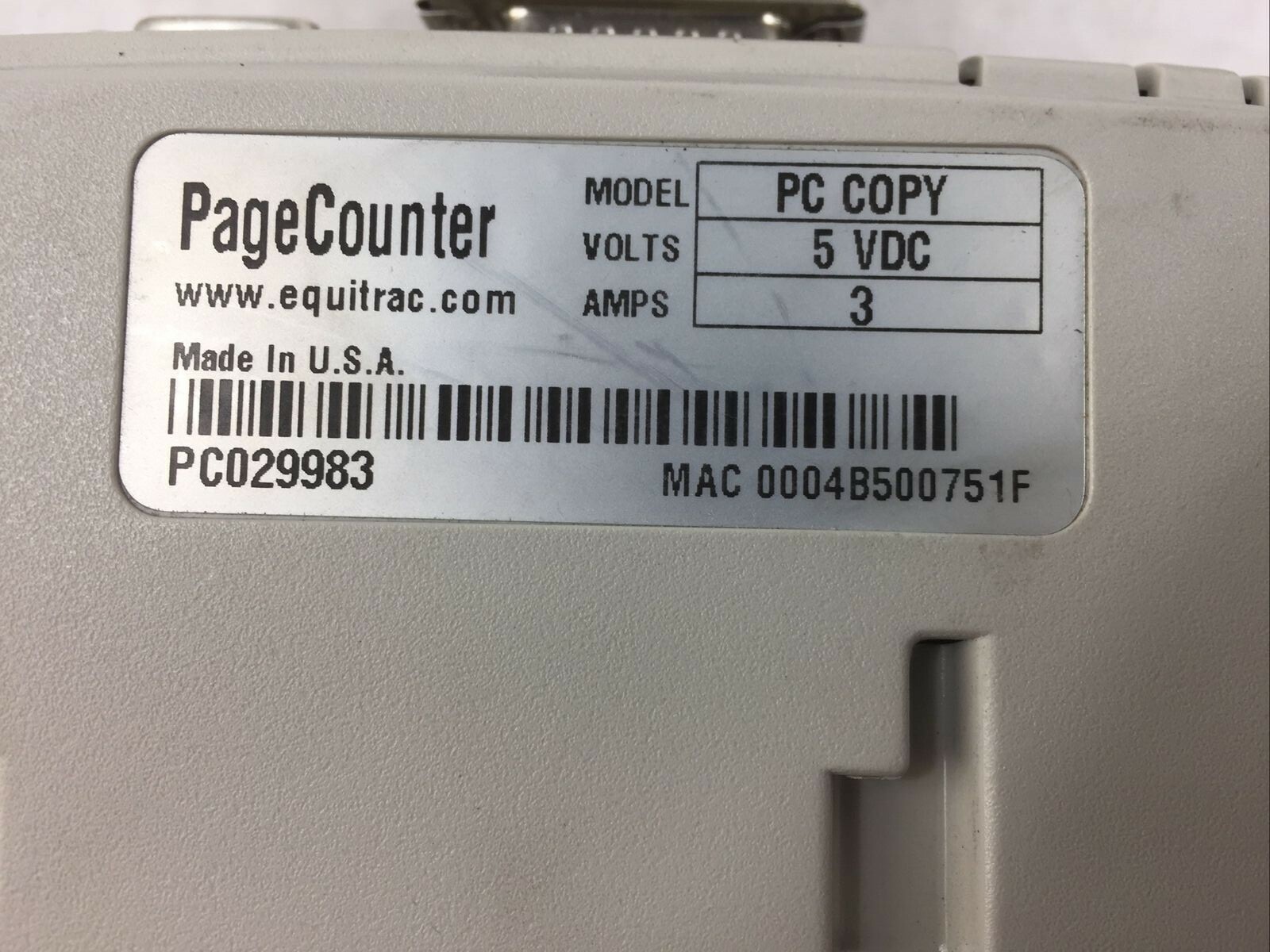 Equitrac PageCounter PC Copy