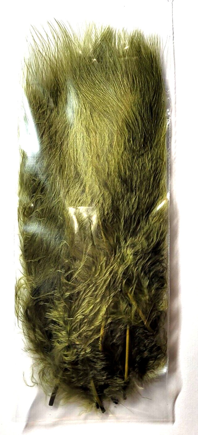 MARABOU PLUMES - SELECT - Fly Tying Feathers - OLIVE - Woolly Bugger - 12 pc.
