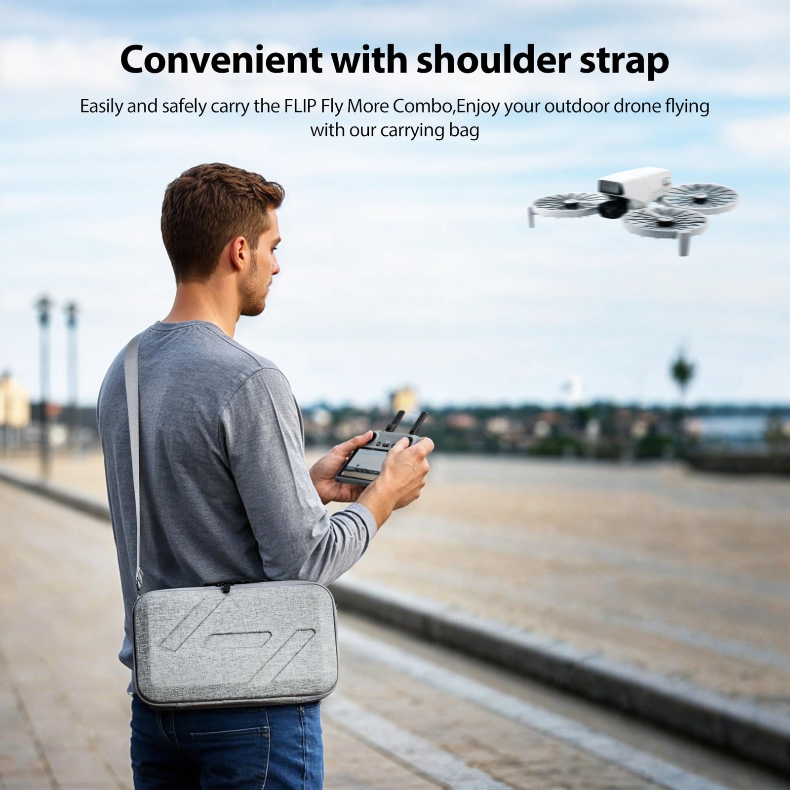 Tomat Flip Case,Portable Shoulder Bag for DJI Drone Small