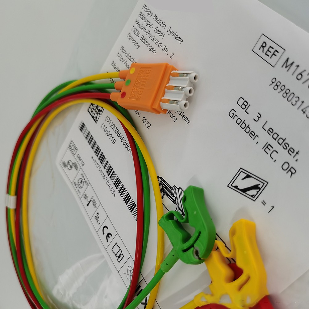 M1678A For PHILIPS CBL 3 Leadset Grabber, IEC, OR. REF 989803145141