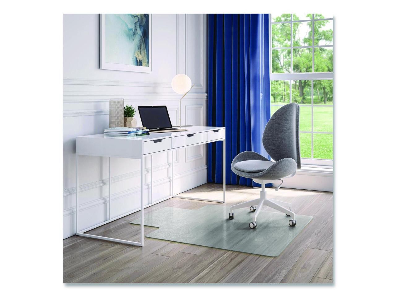 OceanMat Hard Floor Chair Mat for Hard Floors - Rectangular with Lip - Straight