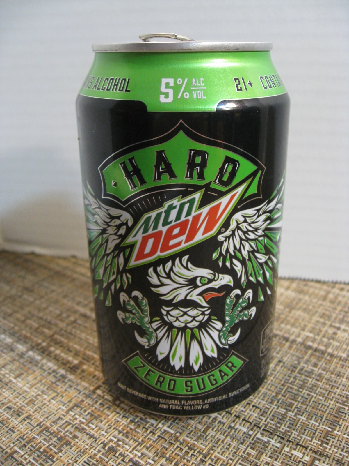 Mountain Dew EMPTY Can - HARD Mountain Dew - Regular (Green) - Eagle Graphics
