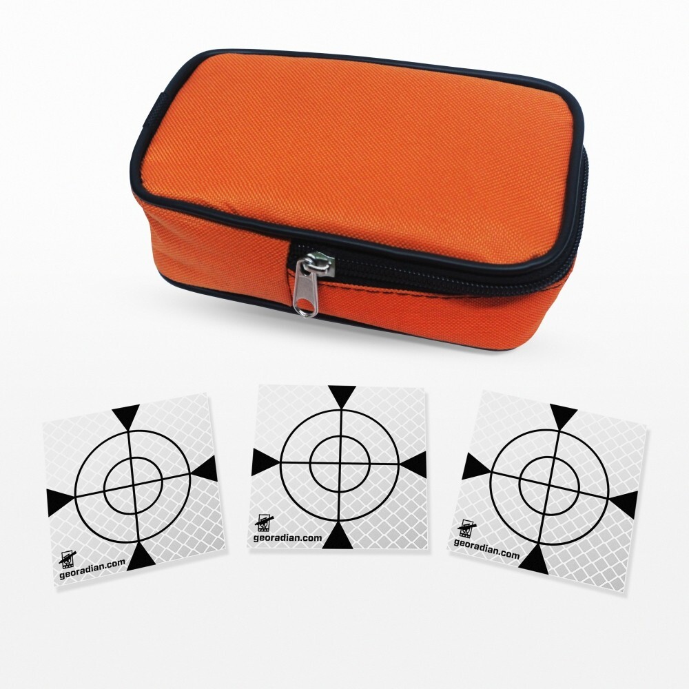Reflective label 40mm x 40mm  silver 100p. Total Station