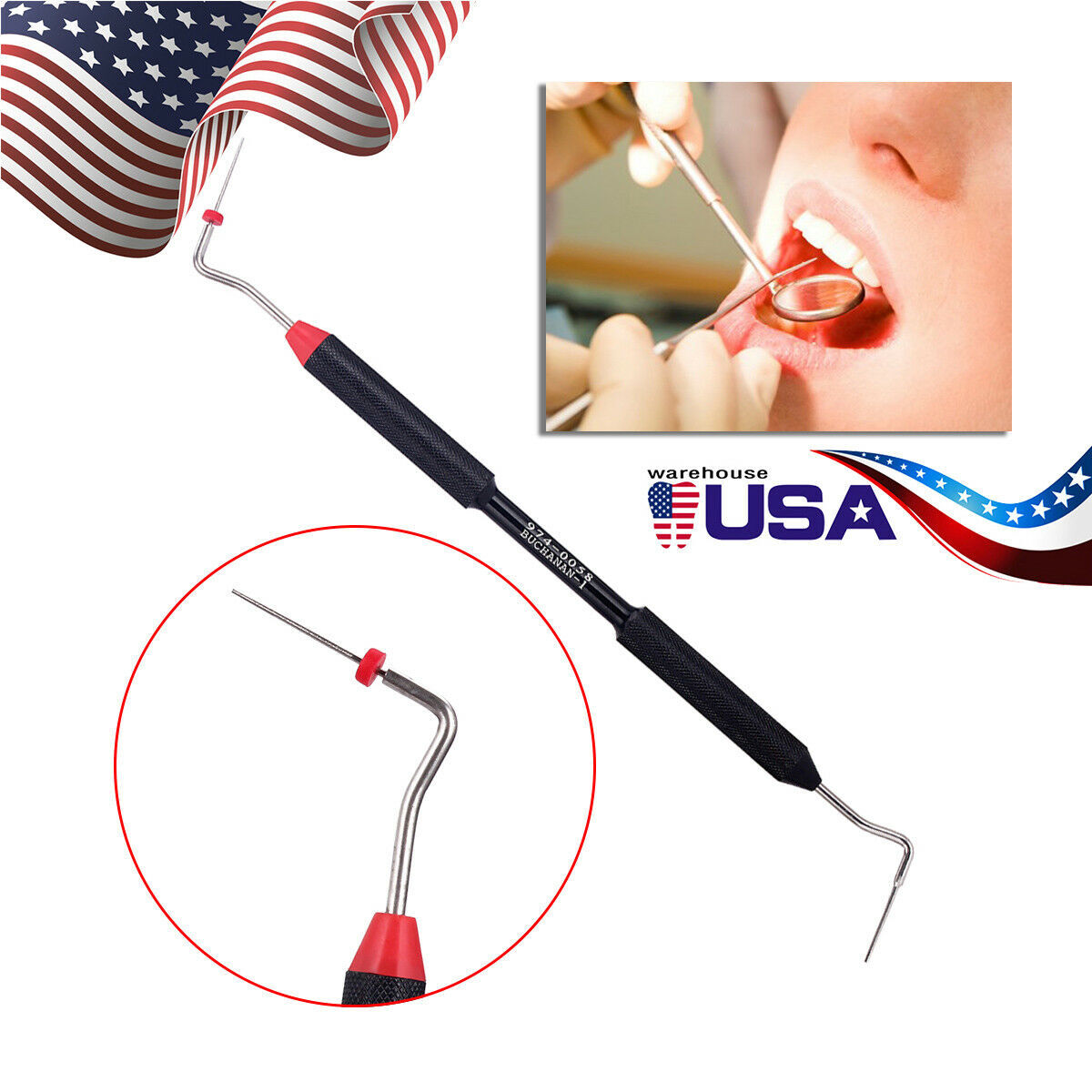 USA Dental Endo Sybronendo Buchanan Hand Plugger Niti Tip Fill Obturation Size#1
