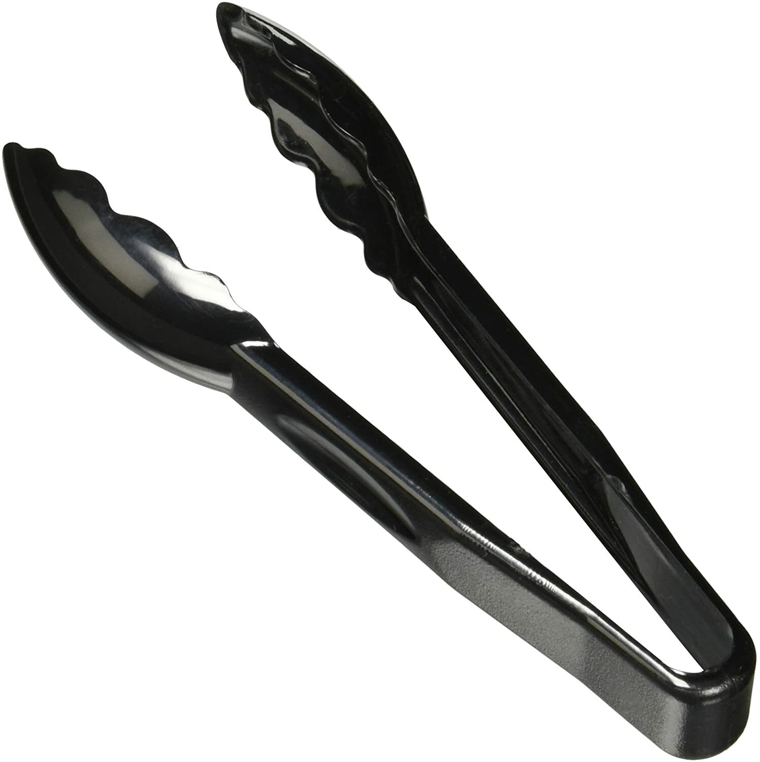 Winco Polycarbonate Utility Tongs, 9-Inch, Black, Set of 6