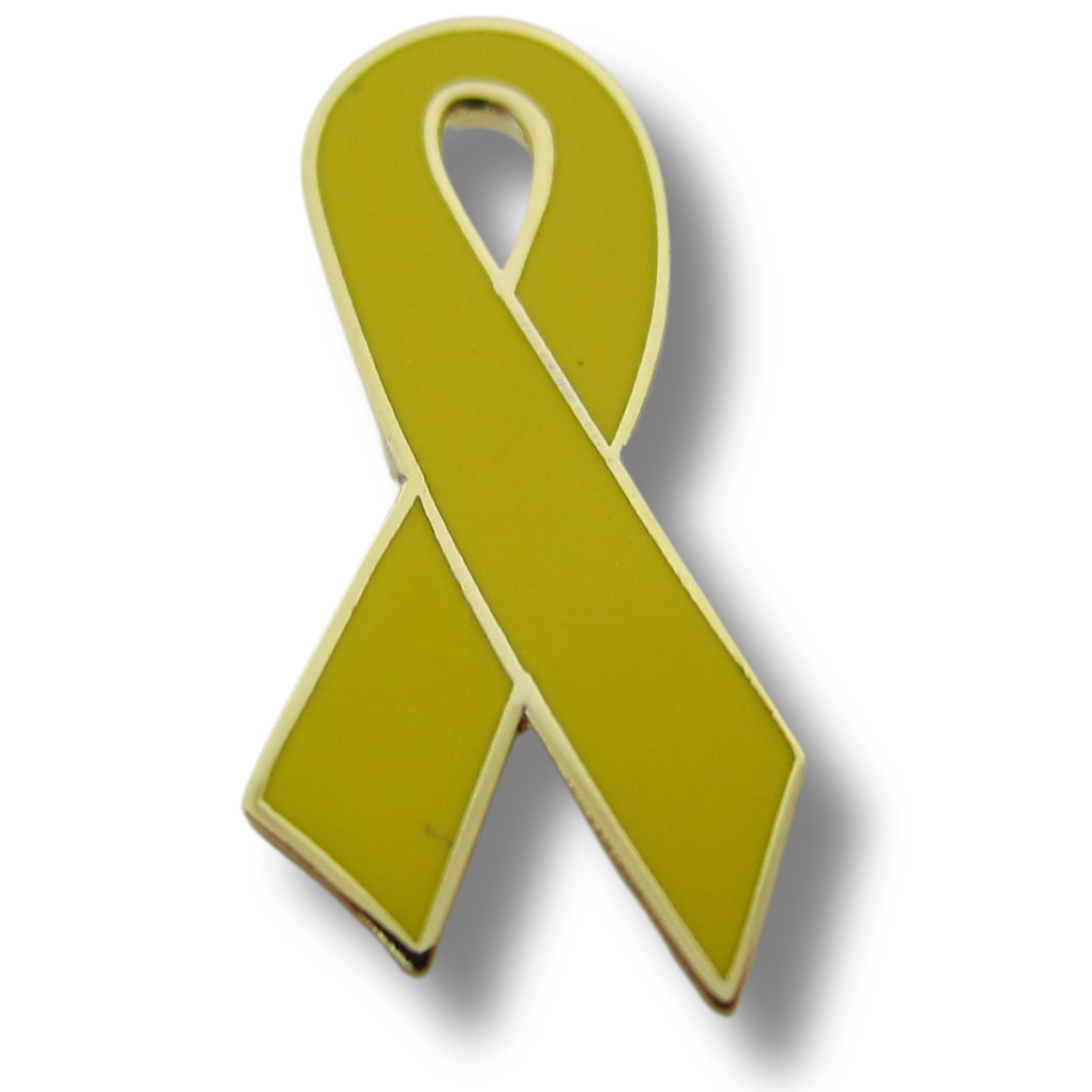 US Military Yellow Support Our Troops Ribbon Metal Lapel Pin Badge US Made