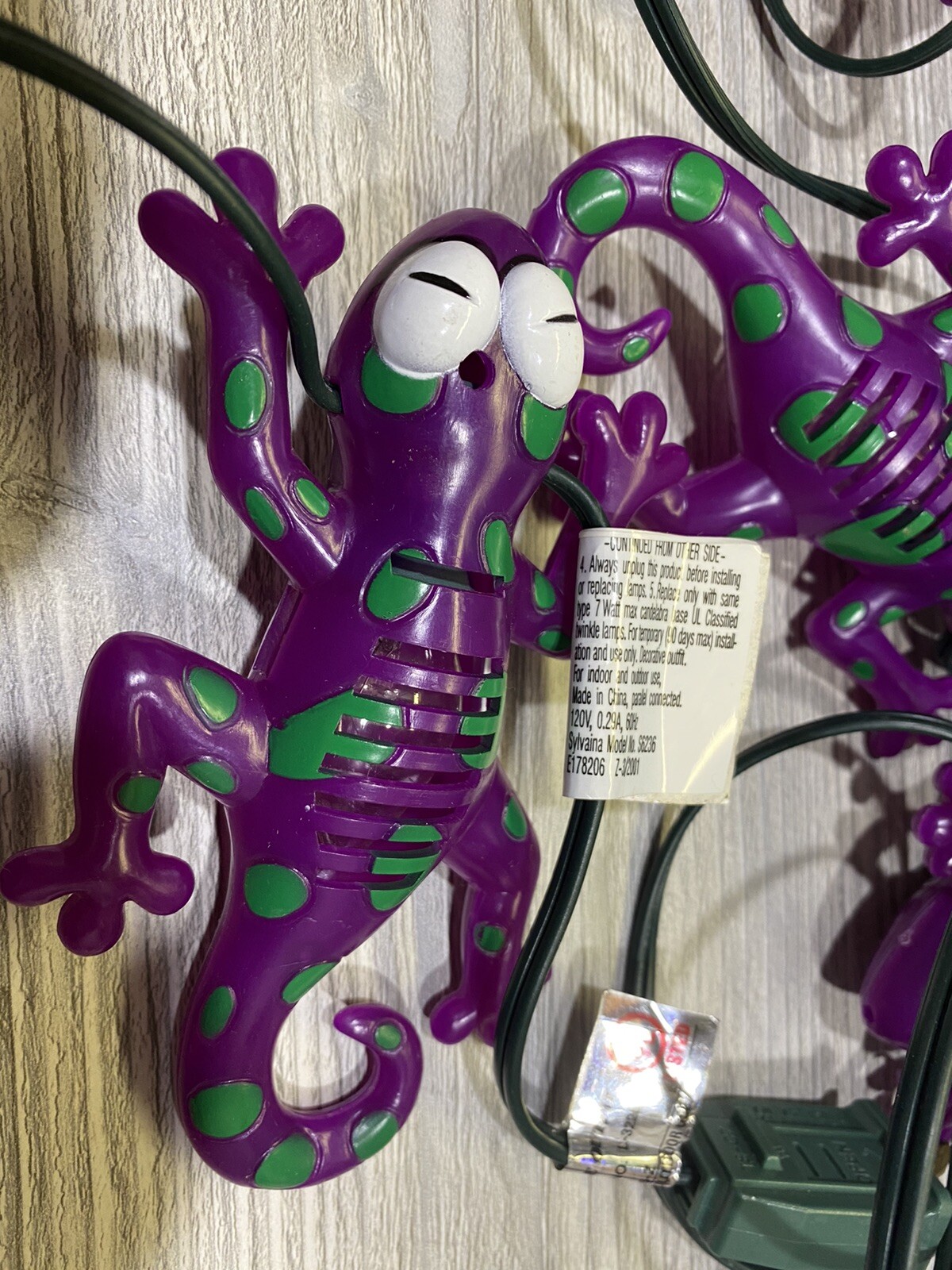 Purple Lizard/Gecko Tropical Summer String Lights Indoor/outdoor Pool Party