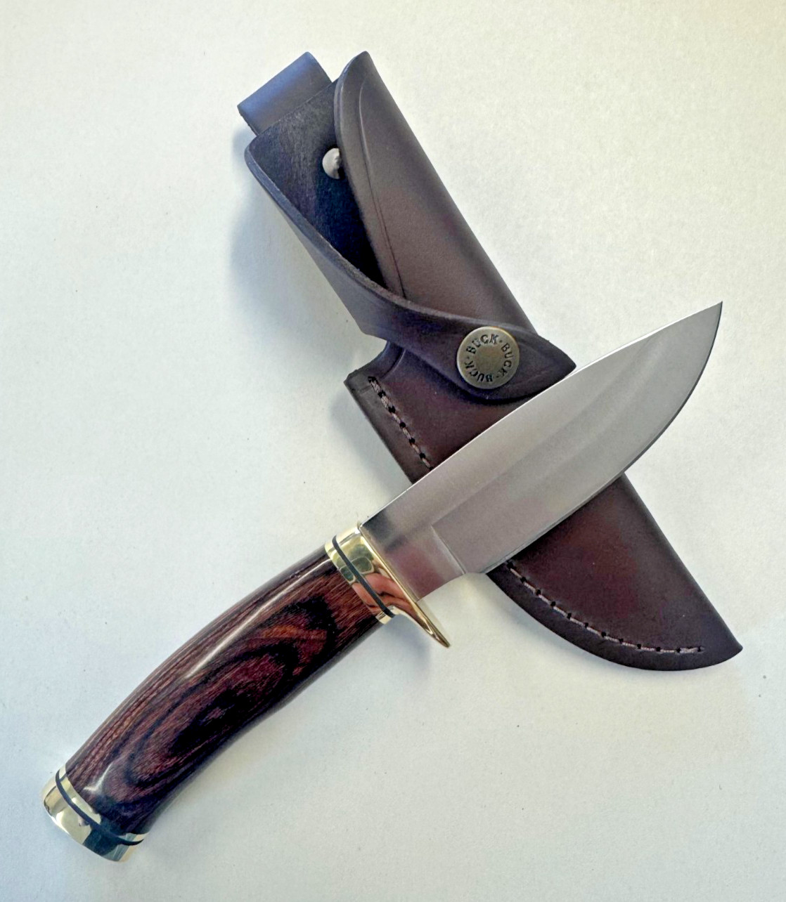 Buck 192 Vanguard Heritage Fixed Blade Knife Walnut DymaLux Handle 0192BRS-B