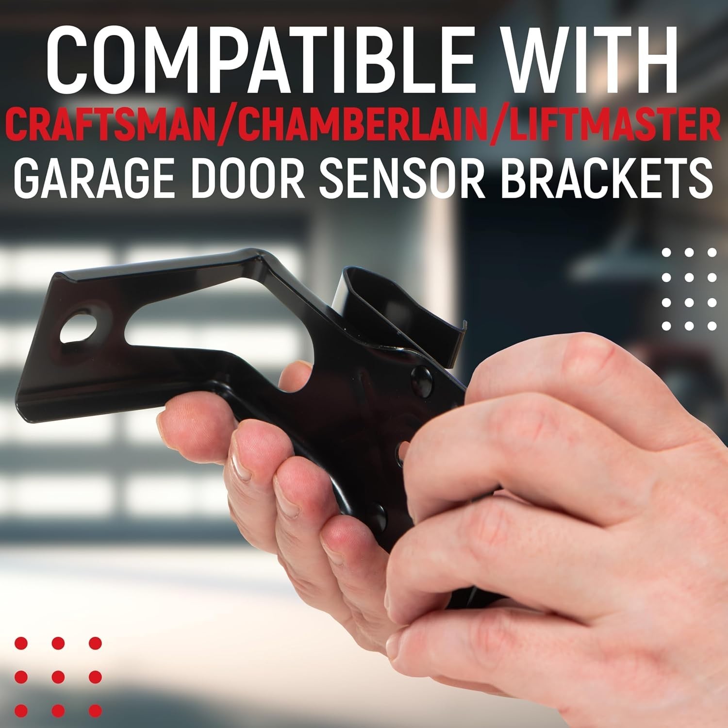 2-Pack Zinc Alloy Garage Door Sensor Brackets for 41A5034 - Secure Installation