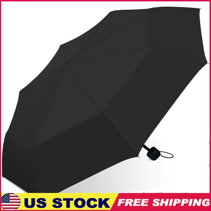 Compact Windproof Travel Umbrella Manual Open Close Ergonomic Handle Rain Gear