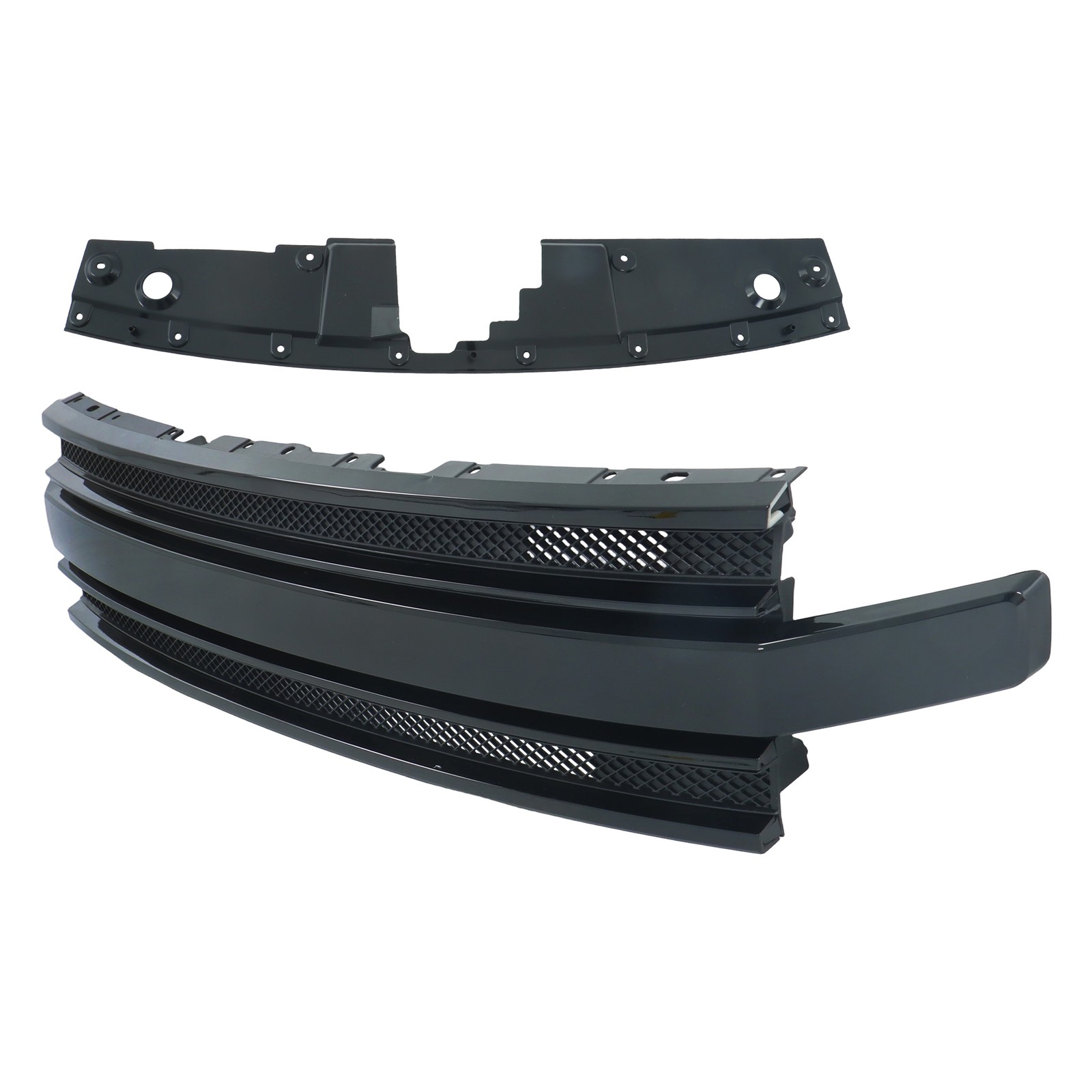 Fit For Ford Flex 2013-2019 Gloss Black Front Upper Grille Assembly Easy Install