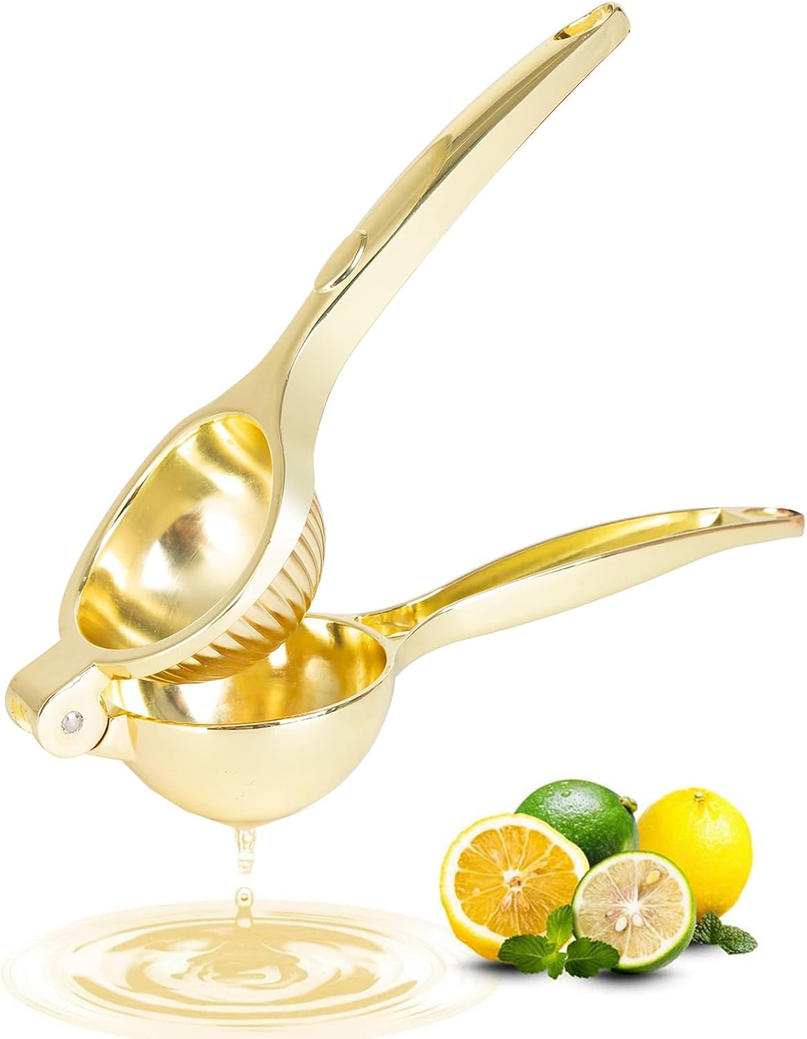 Lemon Squeezer, Heavy Duty Zinc Alloy Manual Juicer, High Yield Threaded Groove