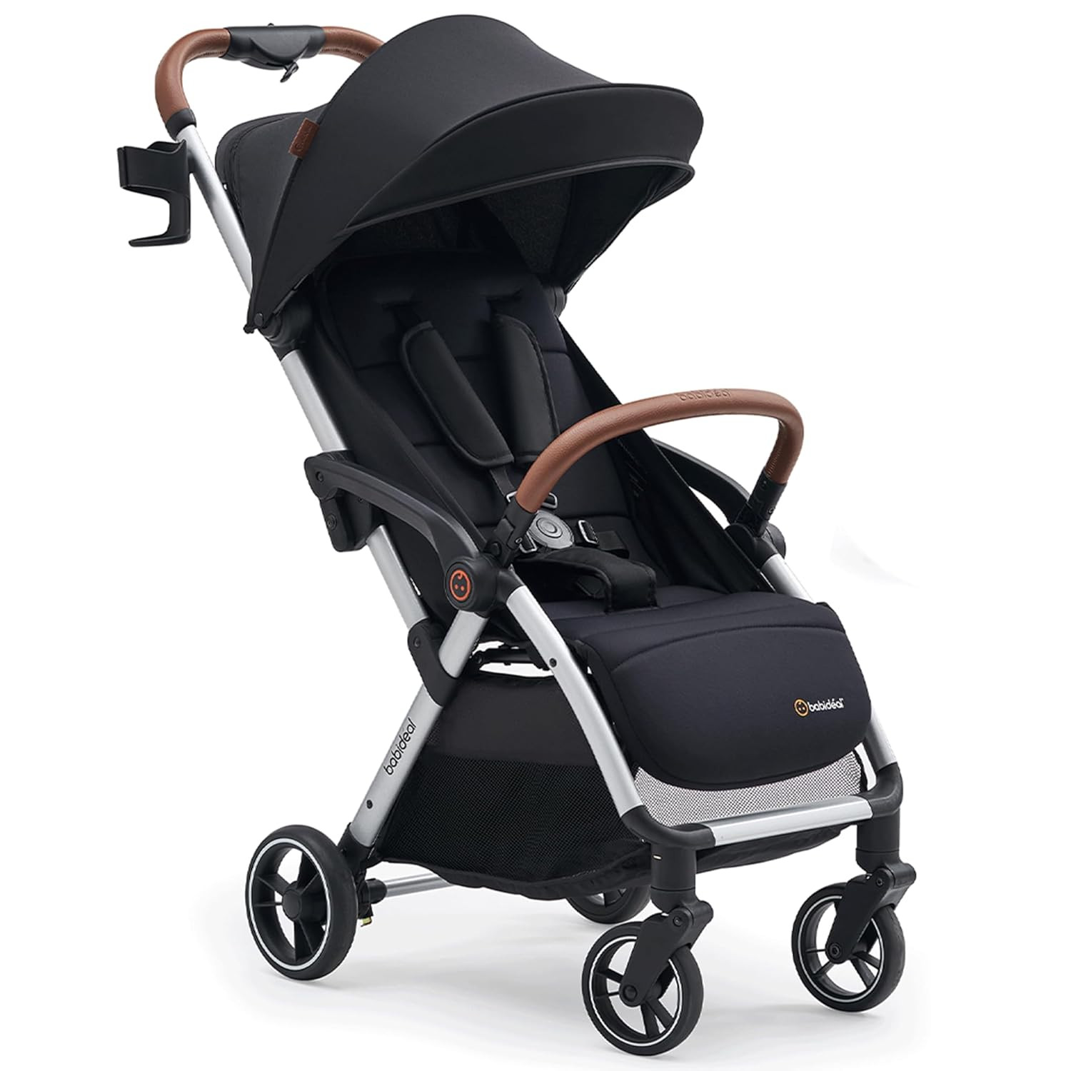 Lightweight Travel Stroller for Baby, Self-Folding Toddler Stroller with Large C