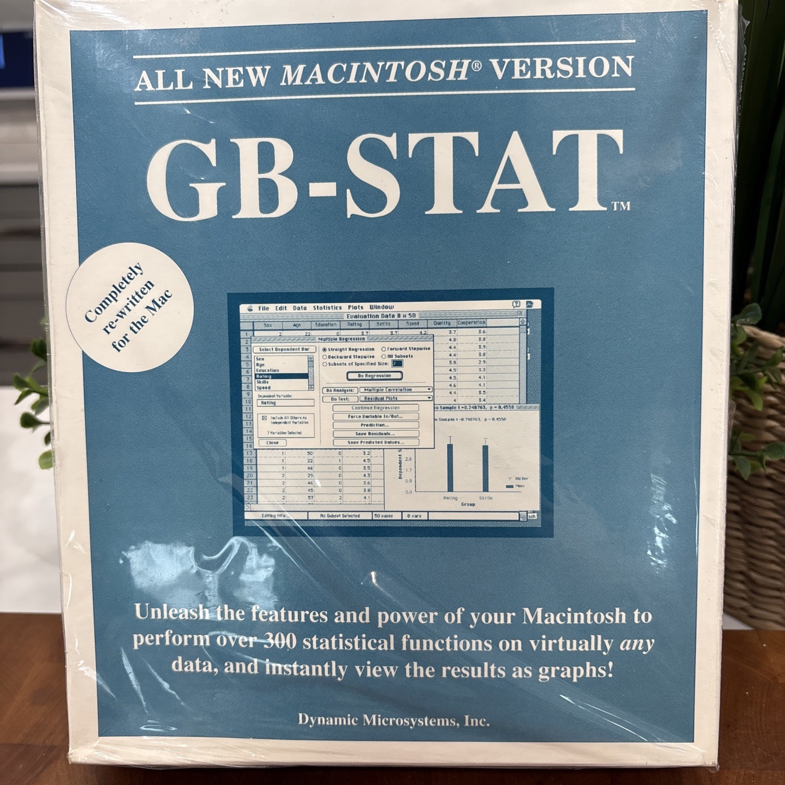 Vintage GB-STAT Macintosh Statistical Software Sealed Mac Big Box