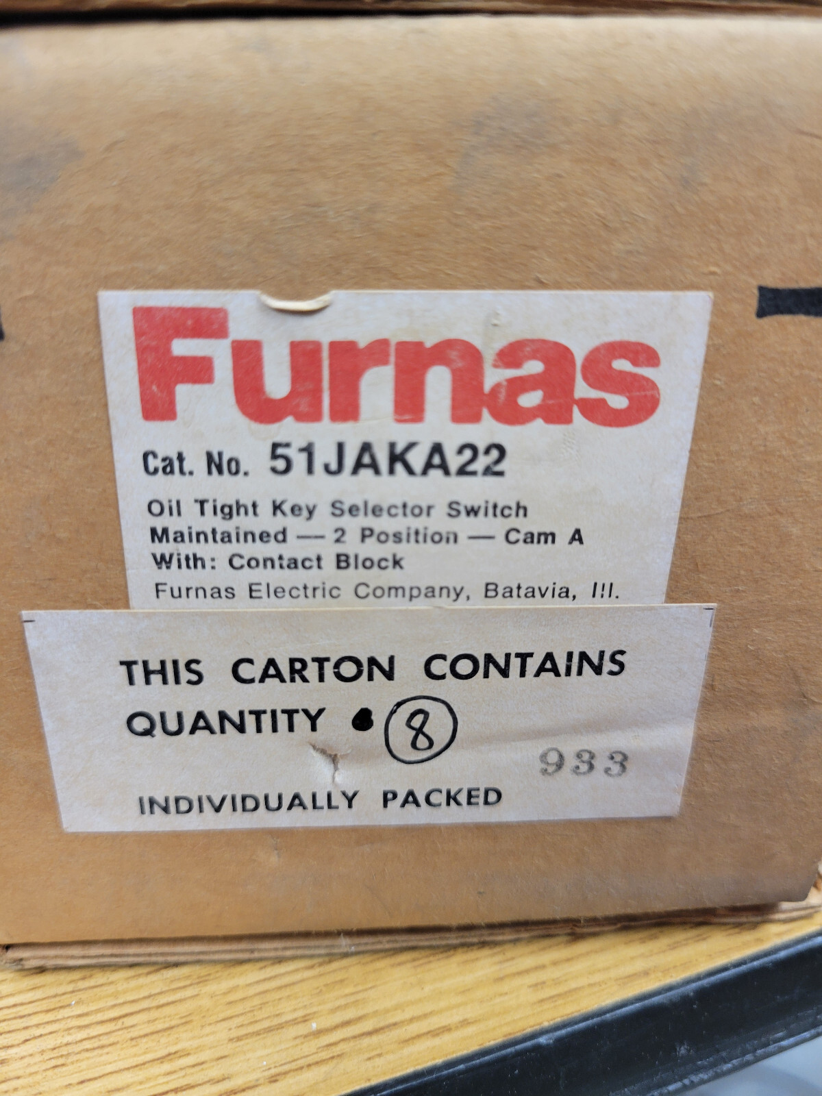 Furnas 51JAKA22 Oil Tight Key Selector Switch