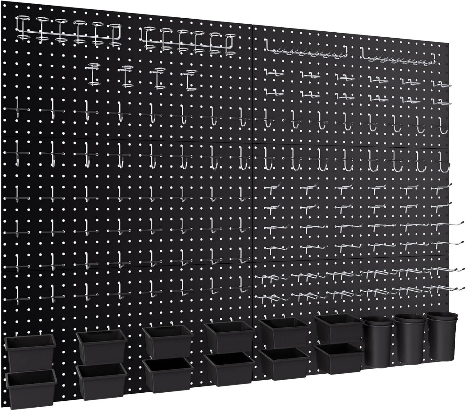 48"x36" Metal Pegboard Kit with 234 Hooks & Accessories for Garage Storage