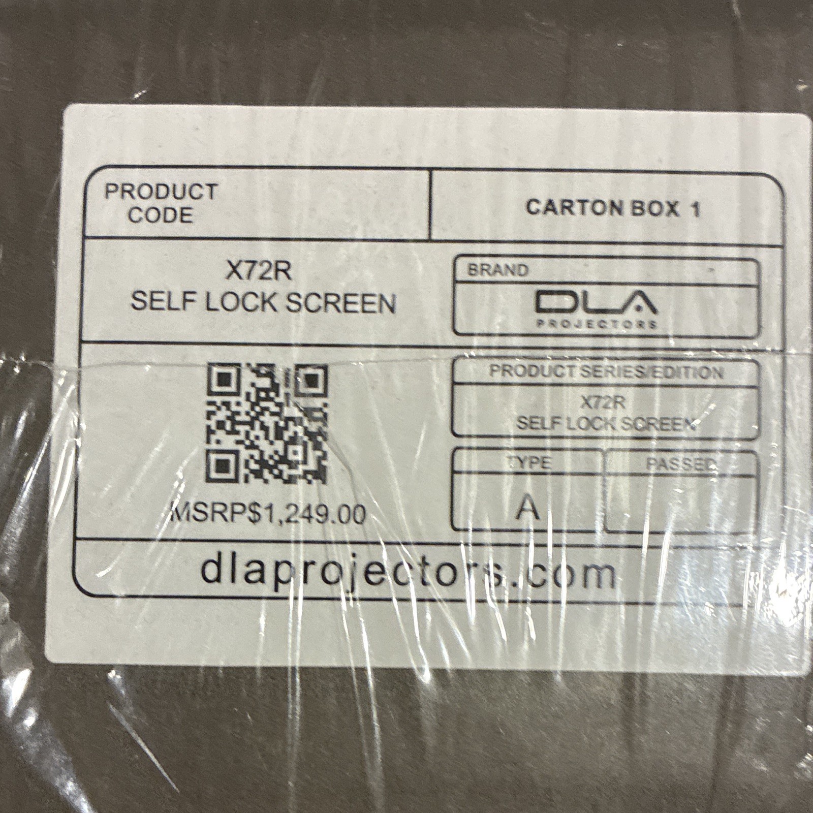 DLA Projectors X72R Self Lock Screen, Self Lock Feature, Model X72R