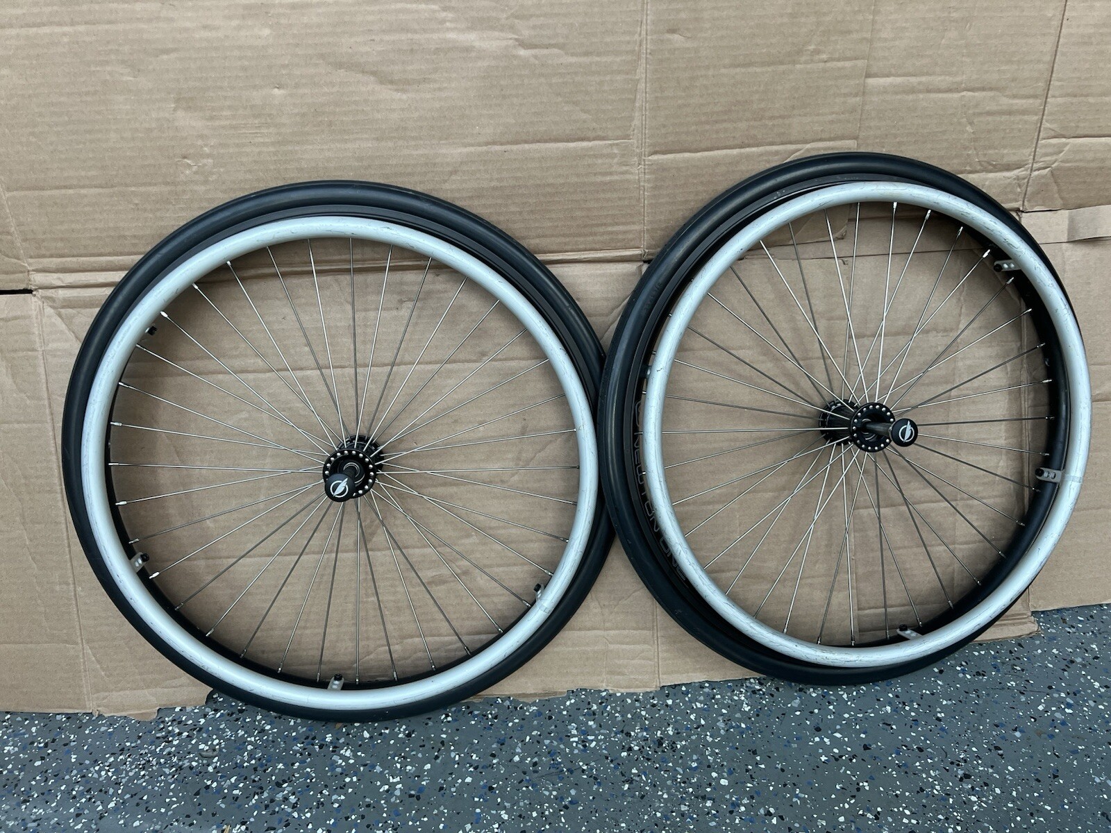 22” Newton One Quick Release Metal Spoke Wheels For Quickie, Ti lite Wheelchair