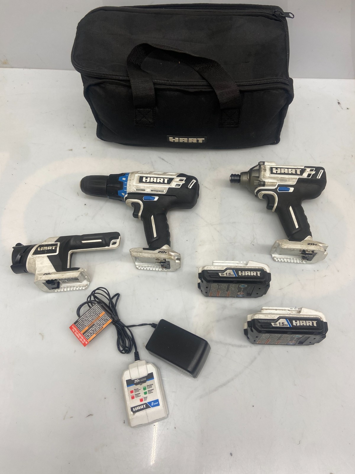 Hart HPCK402B Cordless 3-Tool Combo Kit Drills,Light 2-Batteries (MI1067897)