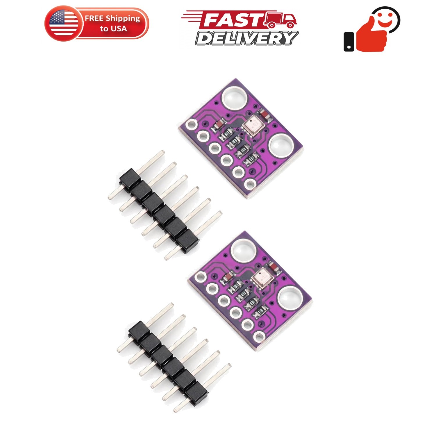 2PCS 3.3V Sensor Module Atmospheric Pressure Temperature Humidity Sensor Modu...