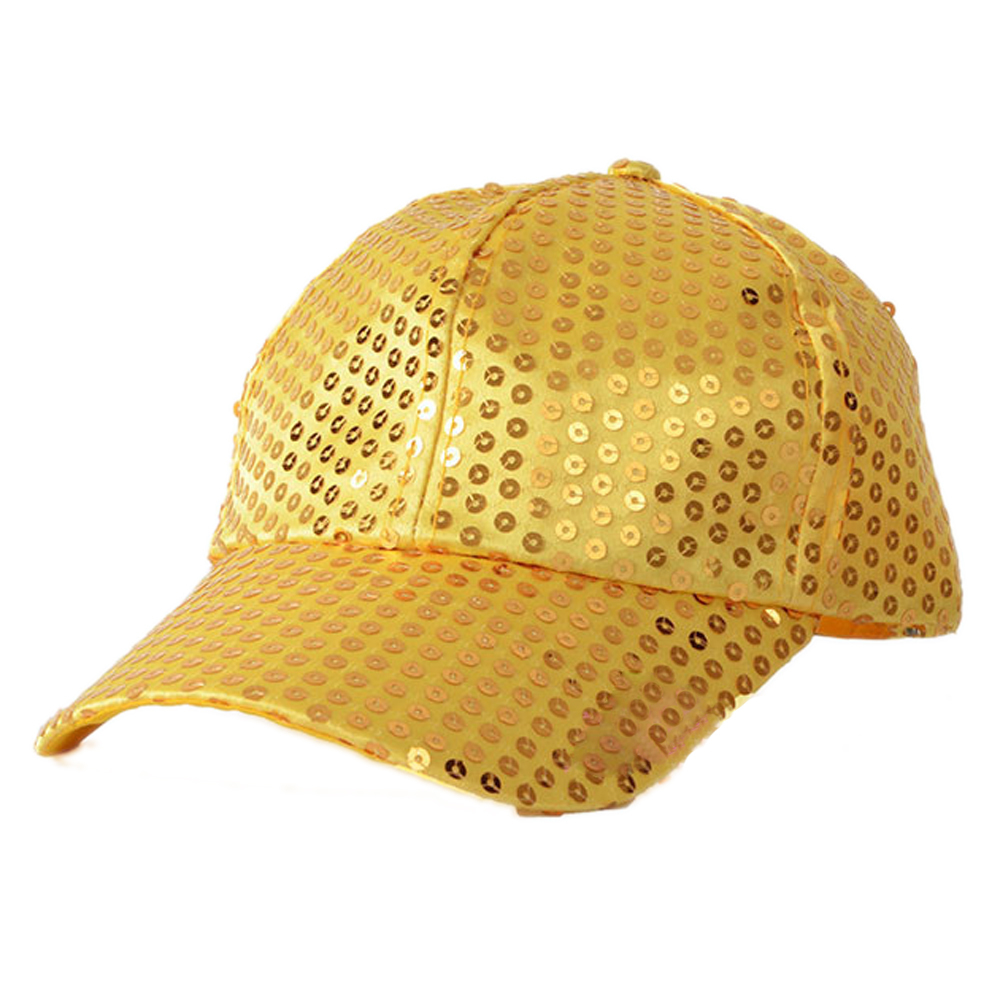 Unisex Shining Sequin Baseball Hat Sequined Glitter Dance Party Cap Clubwear