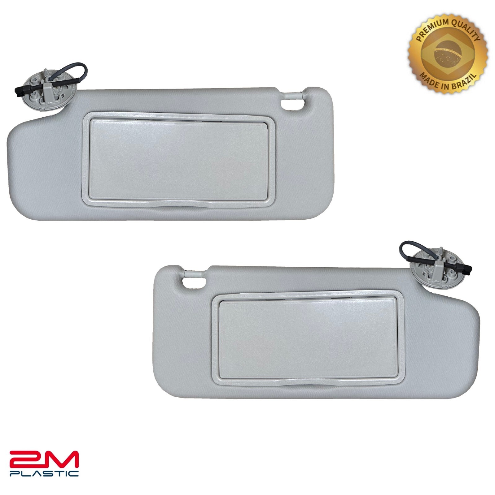 Sun Visor For Chevy CRUZE 2011-2016 Pair Set Left+Right Gray Titanium With Light