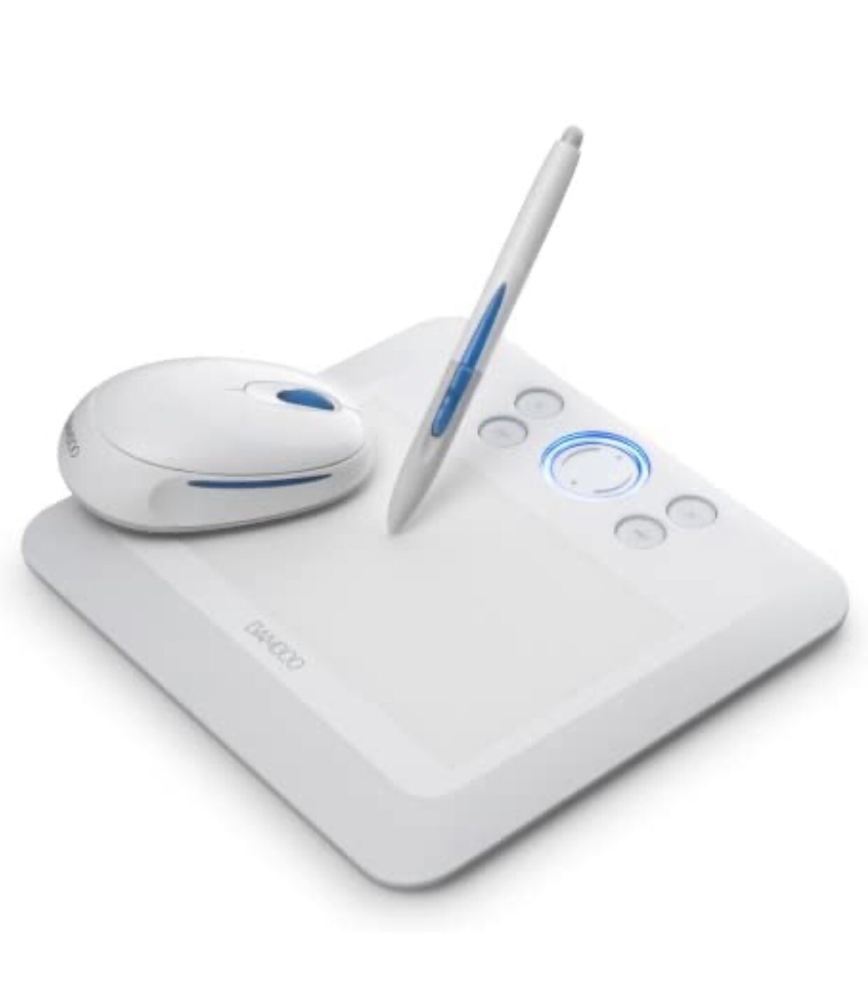Bamboo Fun (Small) White Tablet with Pen, Mouse