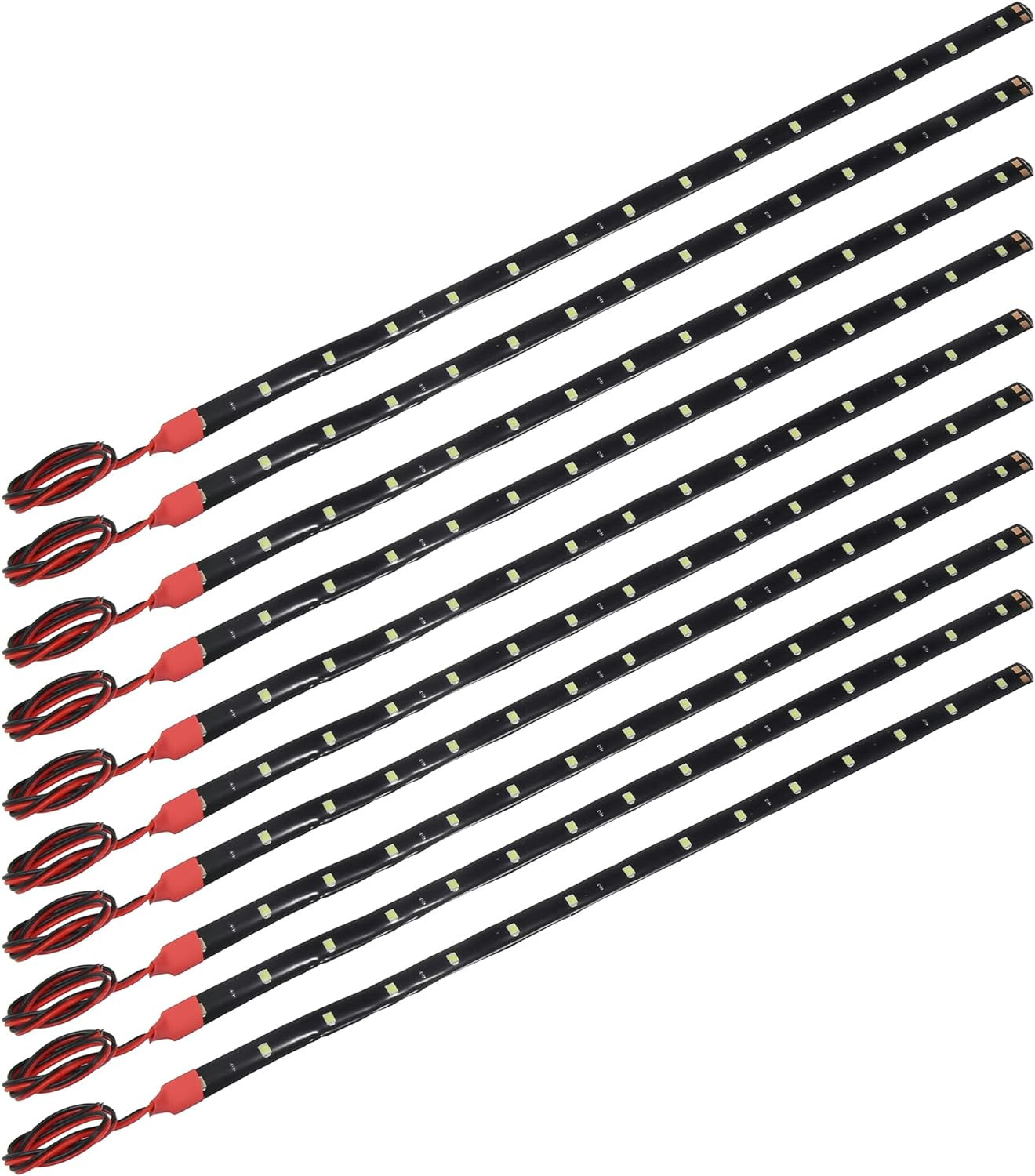 10 Pcs 30Cm 1Ft Interior Universal LED Strip Light 12V Flexible Waterproof Under