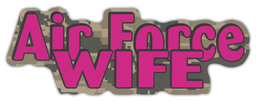 Military Car Magnets: AIR FORCE WIFE (Camouflage) | United States Airforce