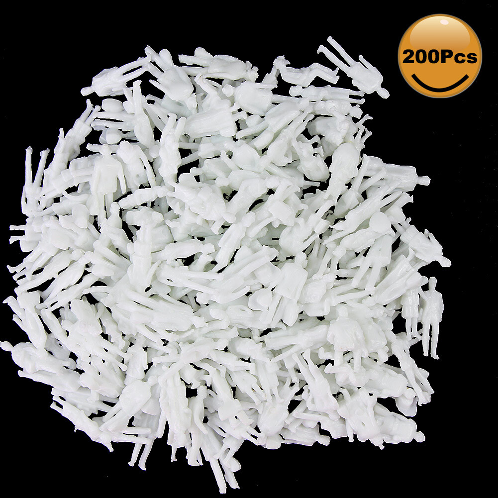 100pcs or 200pcs 1:87 Unainted White Figures Passenger HO Scale People Standing