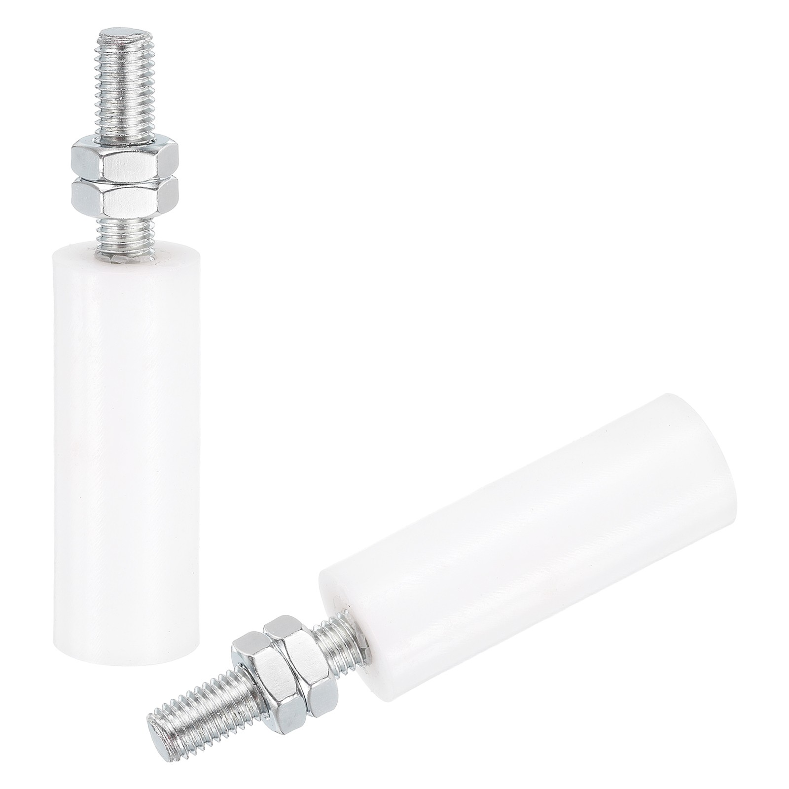 2Pcs Slide Gate Guide Roller 3" Nylon Sliding Gate Support Assembly, White
