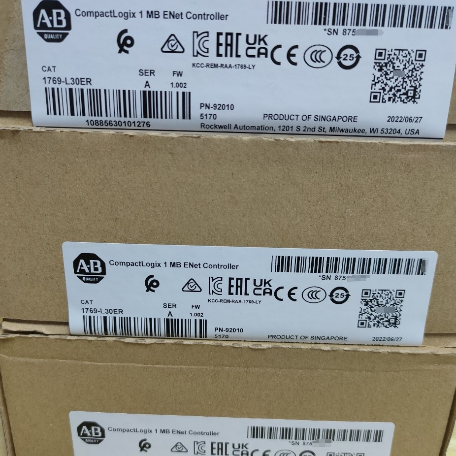 AB 1769-L30ER CompactLogix 1 MB ENet Controller New AB 1769L30ER TX