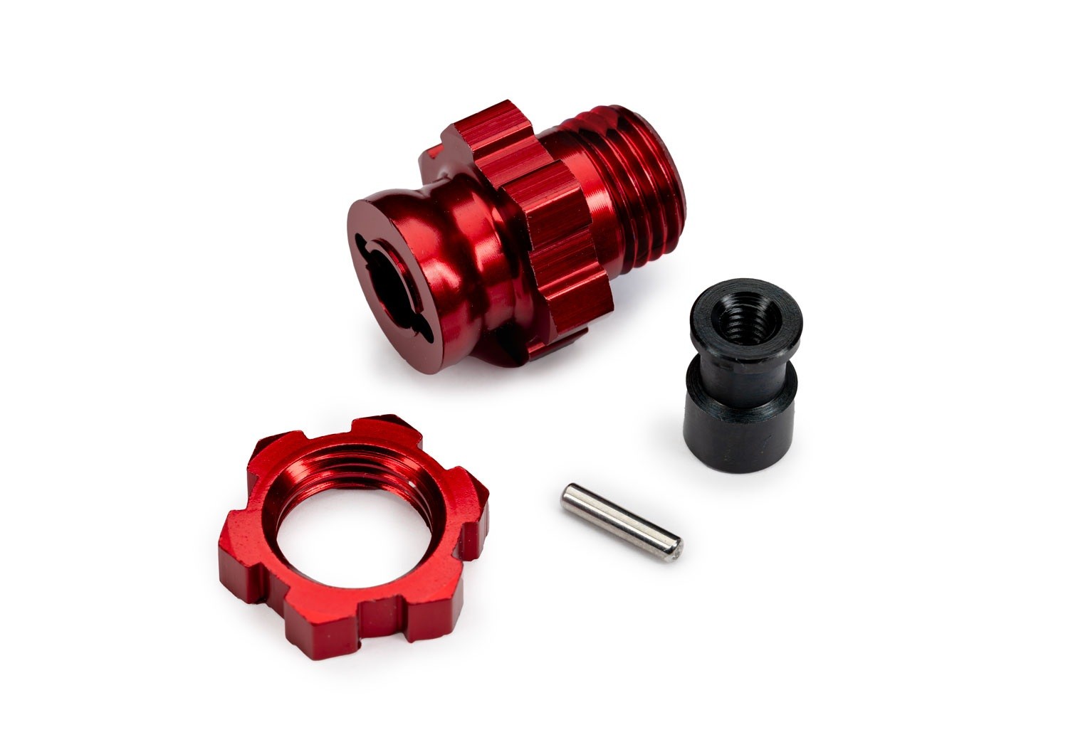 Traxxas 9087-RED - 17mm Splined Wheel Hub/Nut, Red