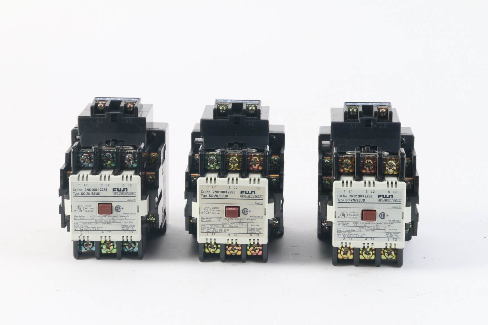 Fuji Electric SC-2N/SEUD Contactors 2NC1QO#22SE (Lot of 3)