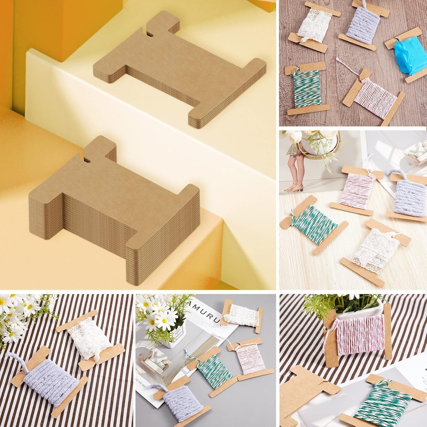 Compact 100 Pcs Ribbon Organizer - Practical Craft Storage for All Occasions