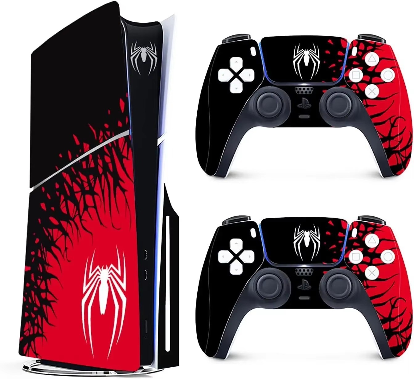 PS5 Slim Vinyl Skin Covers Superhero Console & Controller Sticker Wrap Set