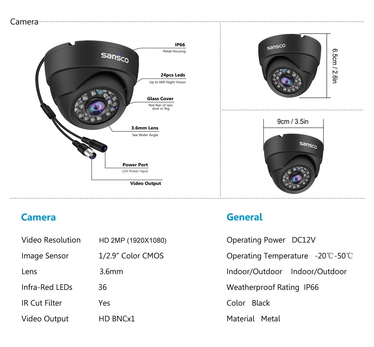 5MP DVR Outdoor Wired CCTV Security Camera System 5MP Dome Waterproof Camera