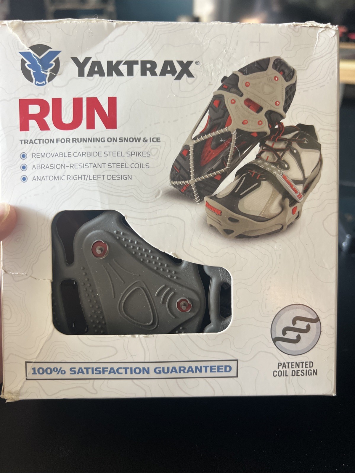 Yaktrax Run Traction for Snow & Ice - Medium Grey