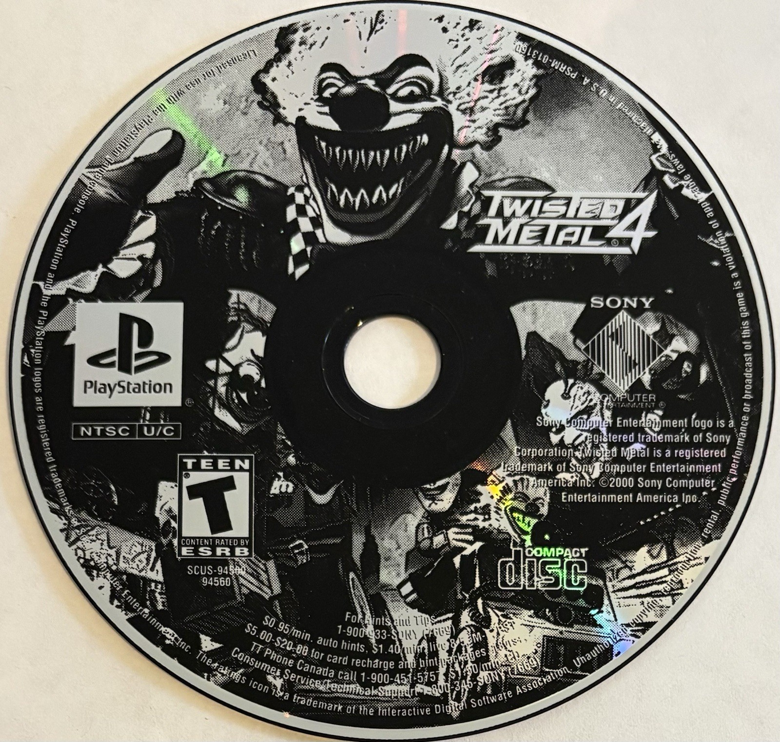 Twisted Metal 4 (PlayStation 1, PS1) DISC ONLY | NO TRACKING | M3673