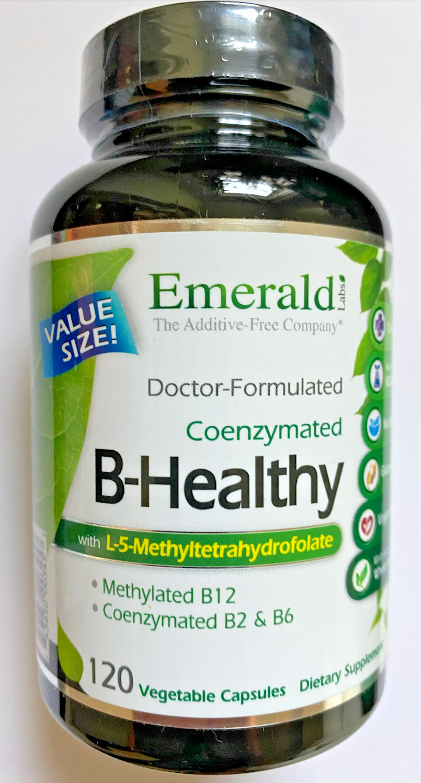 Emerald Labs B-Healthy L-5 Methyltetrahydrofolate 5-MTHF Coenzymated 120 Capsule