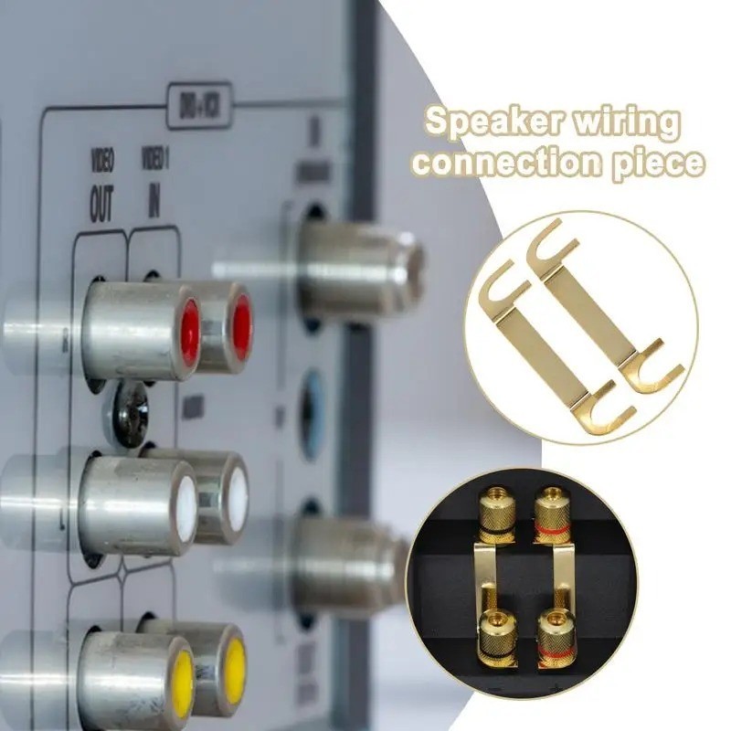 2PCS Speaker Wiring Connector Copper Speaker Wiring Lugs Binding Posts