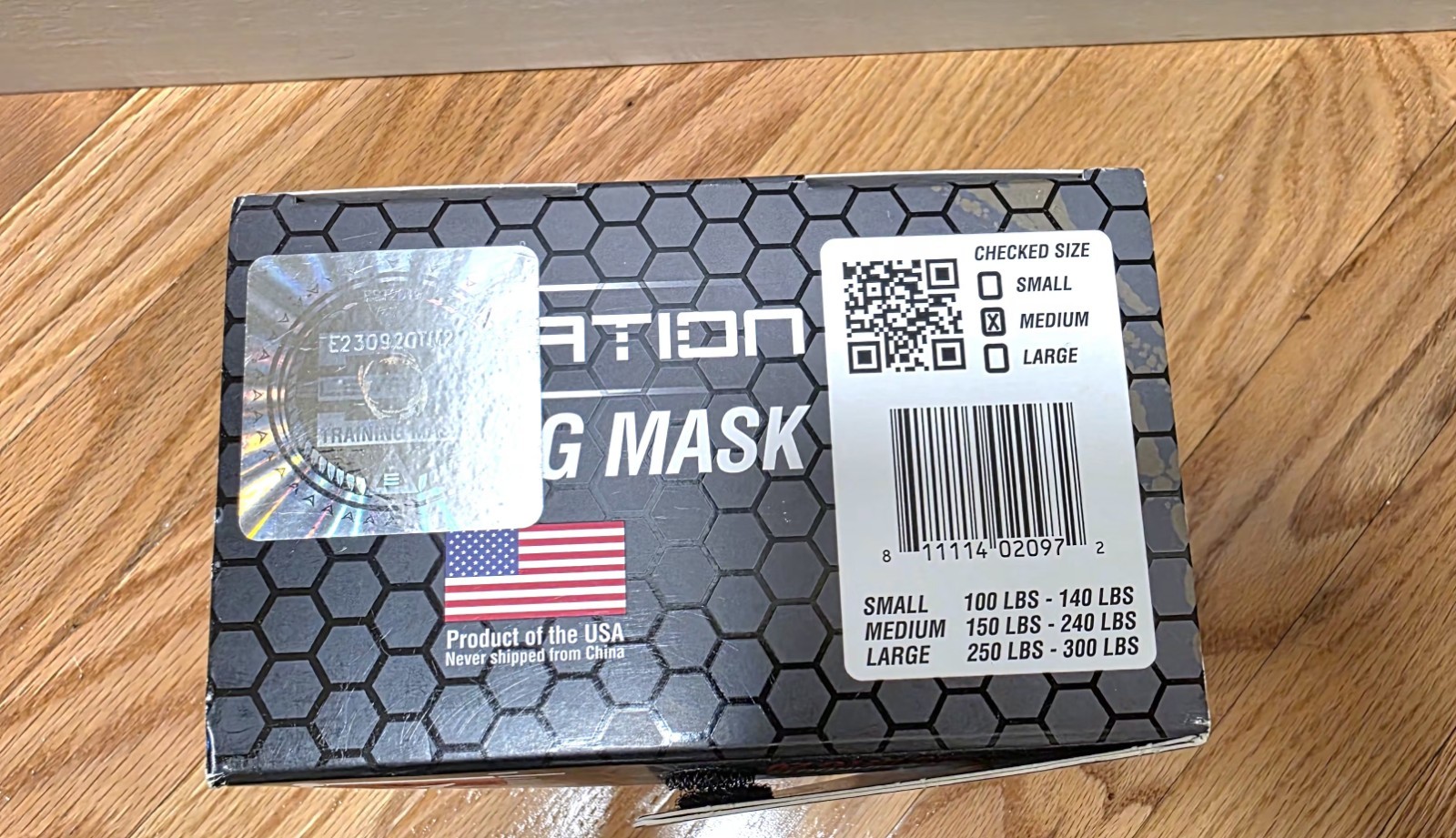 Elevation Training Mask Size M NEW-High Altitude Training Simulation