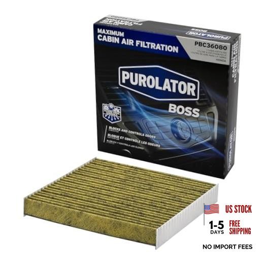 PBC36080 BOSS Automotive Cabin Air Filter with Activated 8.1" x 8.3" x 1.1"