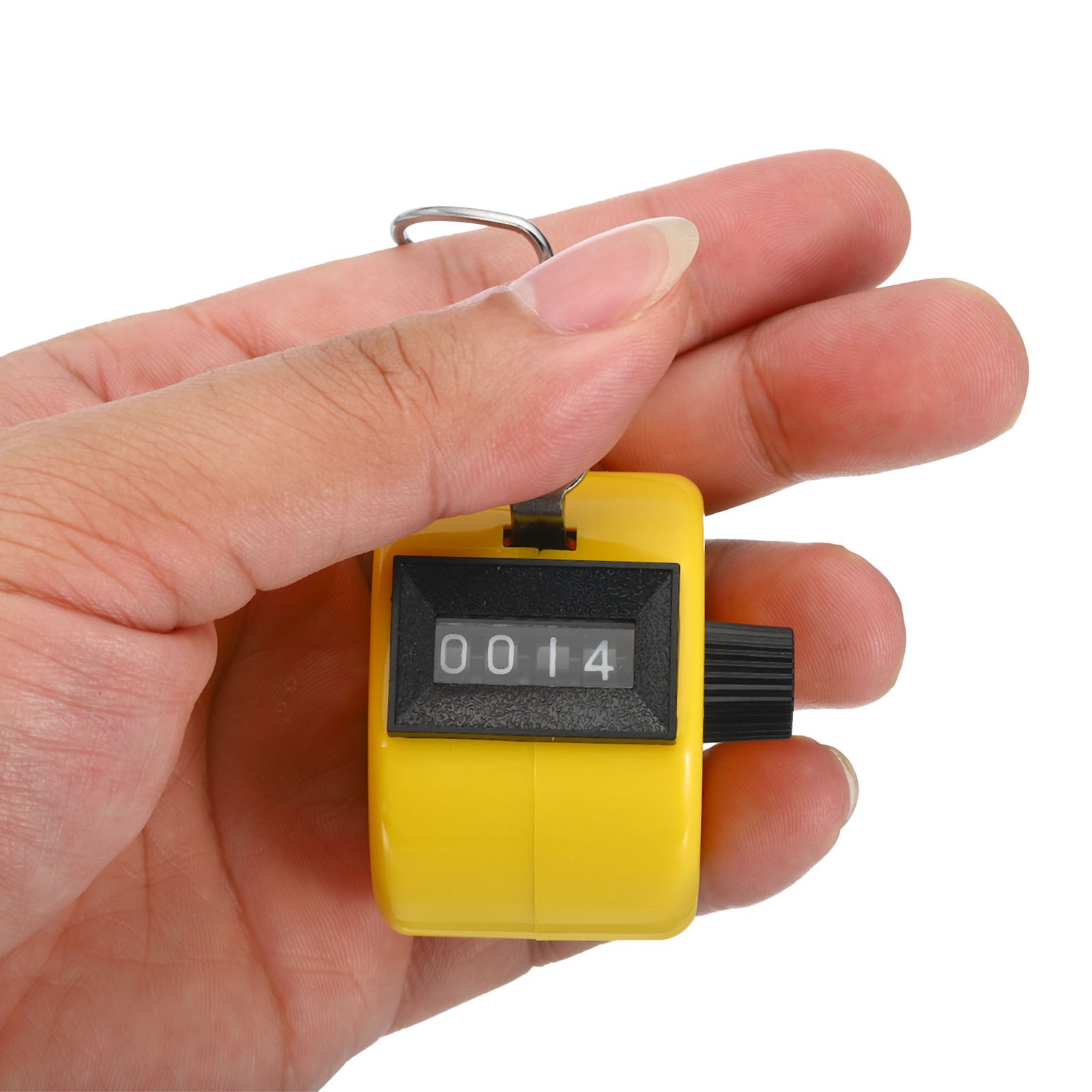12pcs Click Counters 4 Digit Mechanical Handheld Hand Tally Lap Counter Yellow