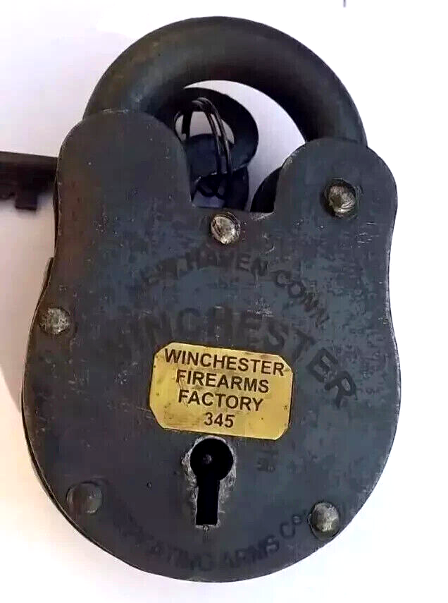 5'' Padlock Winchester Fire Arm Factory , with Key Set Blacksmith Gunsmith Lock